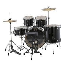 Load image into Gallery viewer, Ludwig LC19511 Accent Drive Drumset, 5pc Full Kit w/ Hardware - 22, 10, 12, 16, 14s - Black Sparkle-Easy Music Center