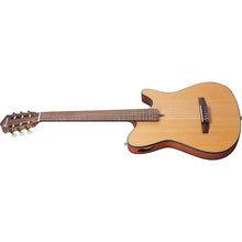 Load image into Gallery viewer, Ibanez FRH10NNTF FRH Thin-Body Nylon String Acoustic/Electric Guitar, Solid Spruce Top, Sapele b/s, Natural Flat-Easy Music Center
