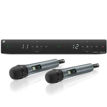 Load image into Gallery viewer, Sennheiser XSW-1-835-DUAL Dual Wireless Handheld Microphone System, e835 Capsule, Cardioid, Dynamic, AA Batt, Freq 548-572 MHz-Easy Music Center