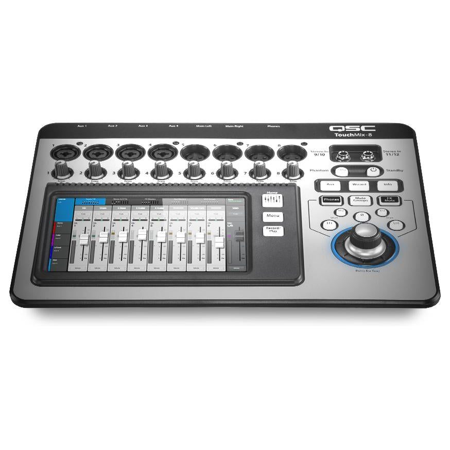 QSC TOUCHMIX-8 TouchMix-8 8-Channel Compact Digital Mixer with Bag