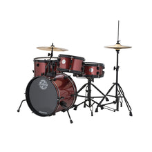 Load image into Gallery viewer, Ludwig LC178X025 Pocket Kit by Questlove, 4pc Full Kit w/ Hardware & Cymbals, 16, 10, 13, 12s - Wine Red Sparkle-Easy Music Center