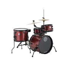 Load image into Gallery viewer, Ludwig LC178X025 Pocket Kit by Questlove, 4pc Full Kit w/ Hardware & Cymbals, 16, 10, 13, 12s - Wine Red Sparkle-Easy Music Center