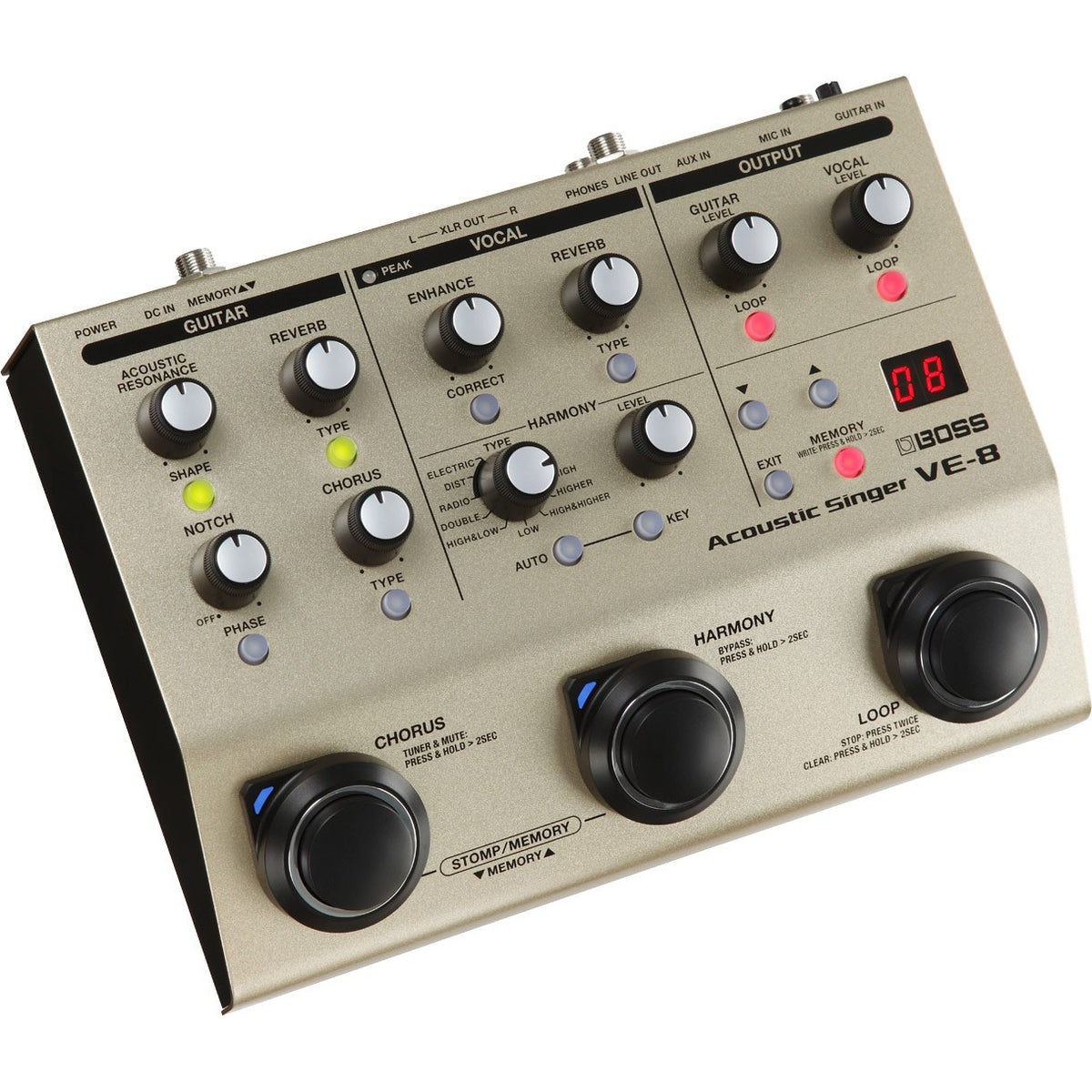 Boss VE-8 Acoustic Singer Multi Effects and Looper – Easy Music Center