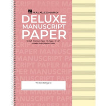 Load image into Gallery viewer, Hal Leonard HL00210018 Deluxe Wirebound Premium Manuscript Paper (Pink Cover)-Easy Music Center
