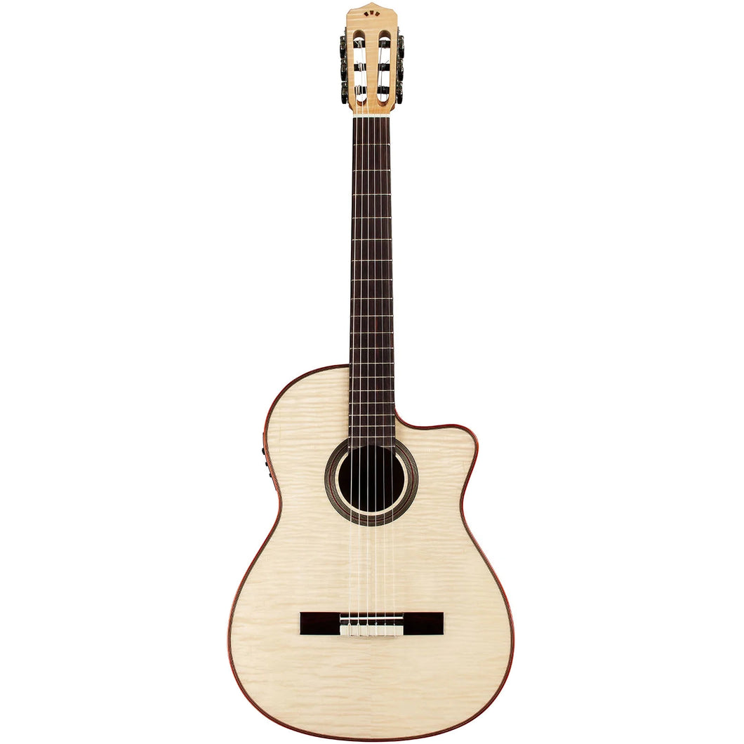 Cordoba FUSION12-WS Fusion 12 White Sands Acoustic Guitar, Flamed Maple Veneer Spruce Top, Male b/s, Electronics-Easy Music Center