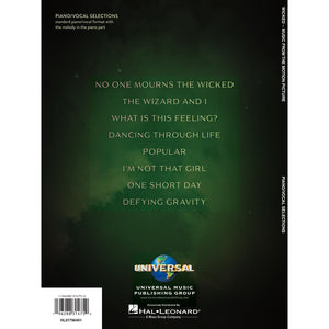 Hal Leonard HL01796461 Wicked: Piano/Vocal Selections-Easy Music Center