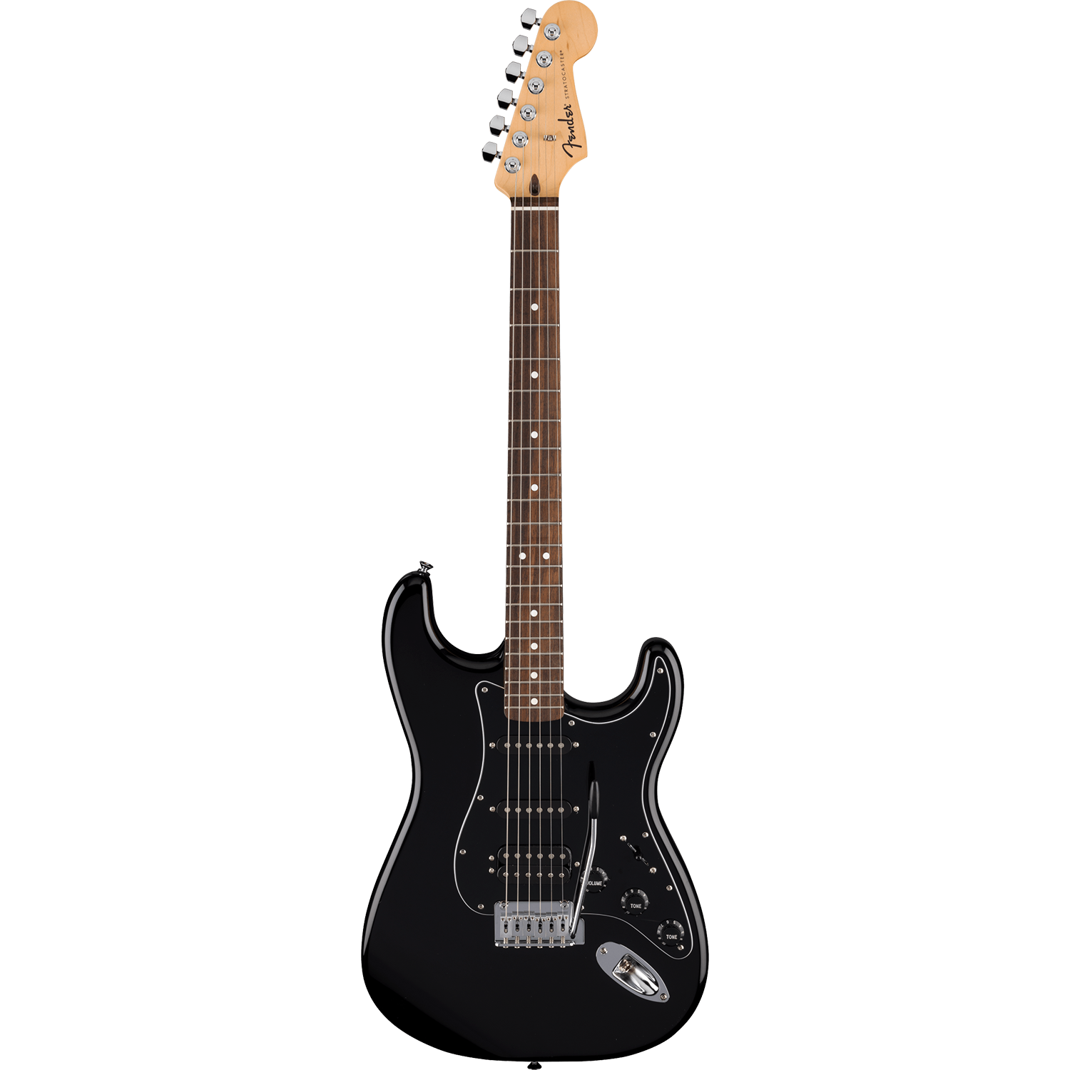 Fender 026-6441-506 Standard Strat, HSS, LRL, Black – Easy