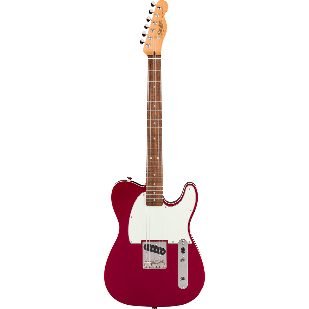 Squier 037-4043-509 Classic Vibe Custom Esquire, LRL, Parchment PG, Candy Apple Red-Easy Music Center
