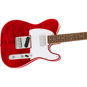 Squier 037-8280-538 Affinity Tele FMT, SH, Laurel FB, Crimson Red Transparent-Easy Music Center