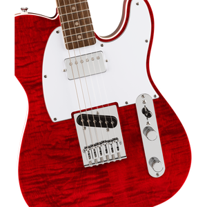 Squier 037-8280-538 Affinity Tele FMT, SH, Laurel FB, Crimson Red Transparent-Easy Music Center