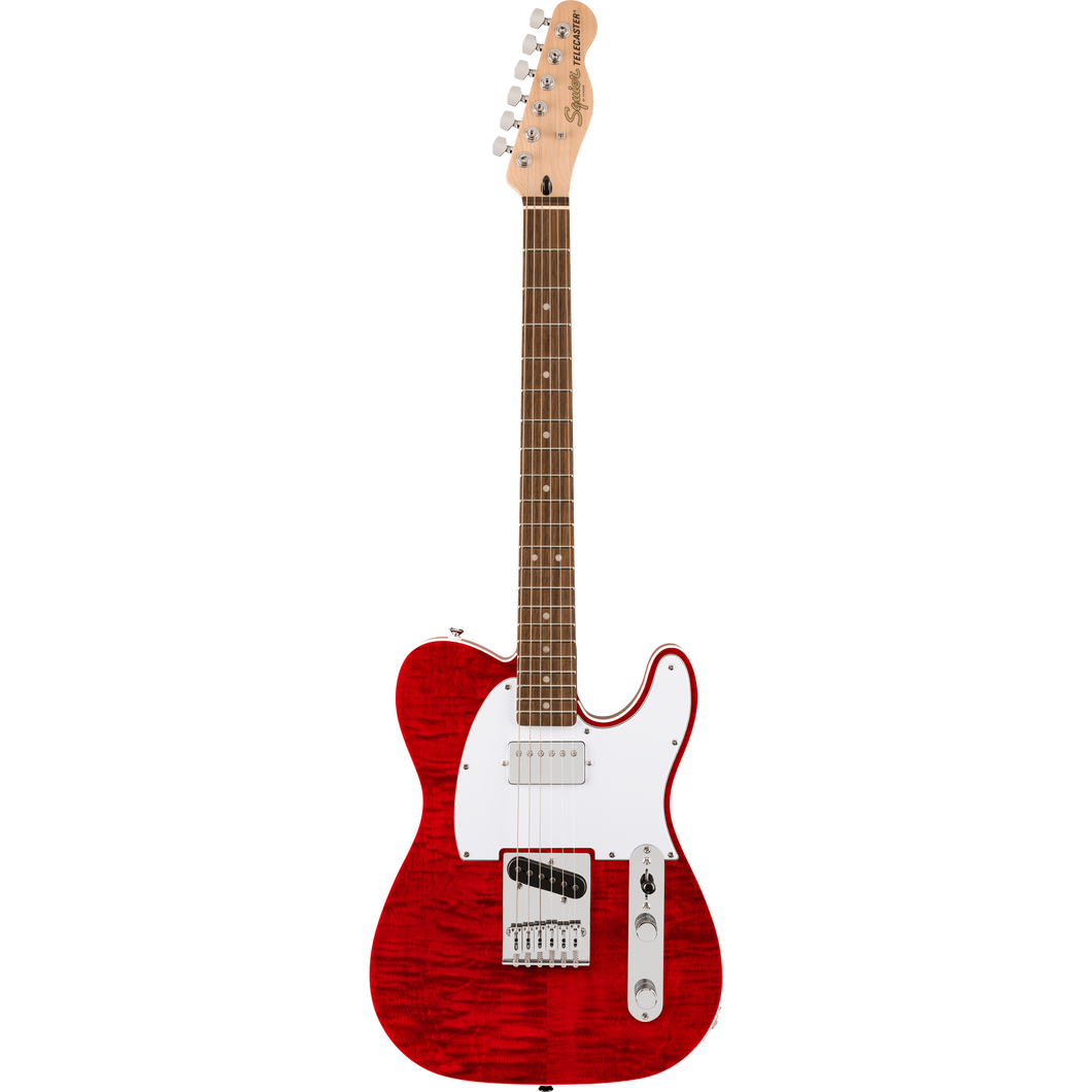 Squier 037-8280-538 Affinity Tele FMT, SH, Laurel FB, Crimson Red Transparent-Easy Music Center