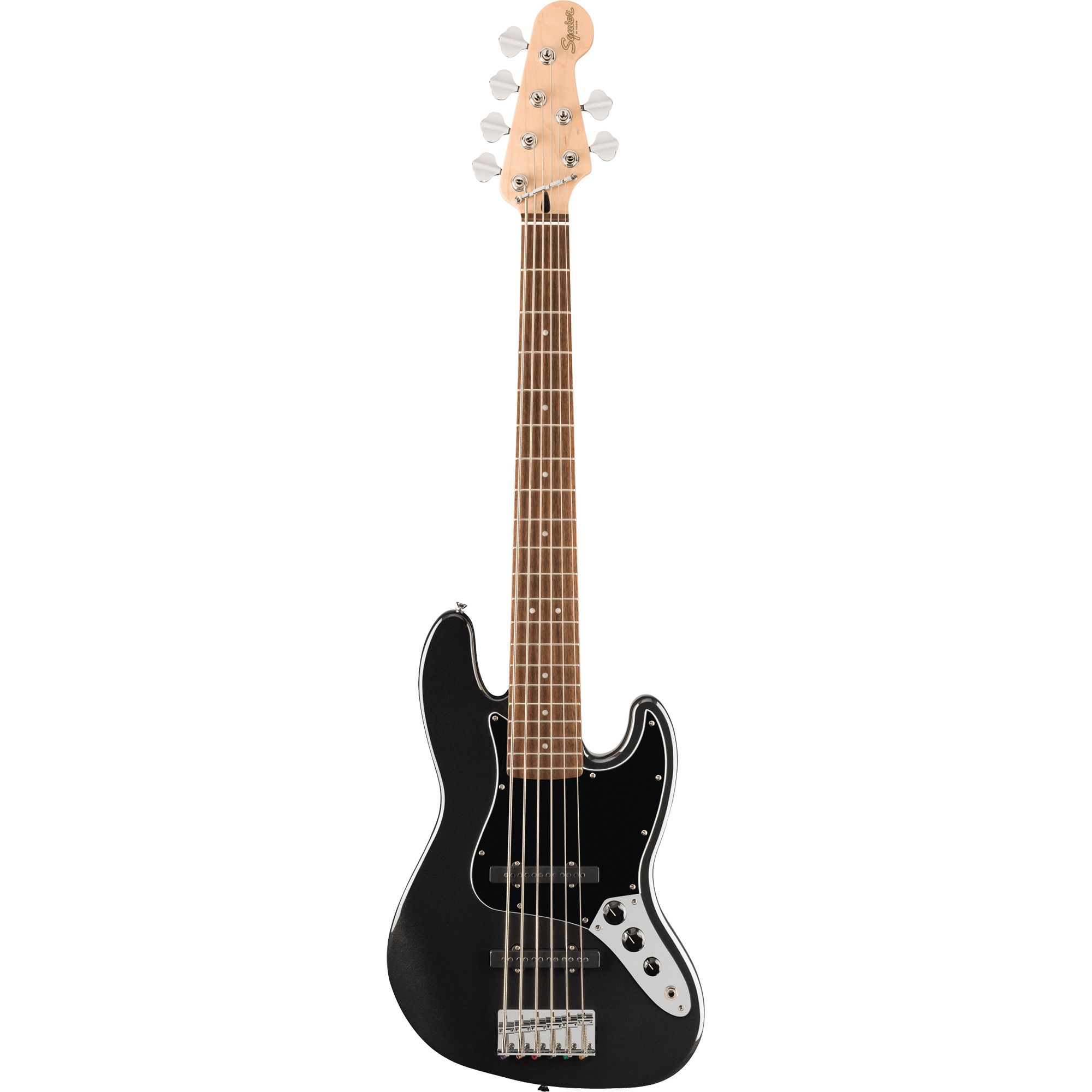 Squier 037-8671-565 Affinity J-Bass VI, Laurel FB, Black Metallic