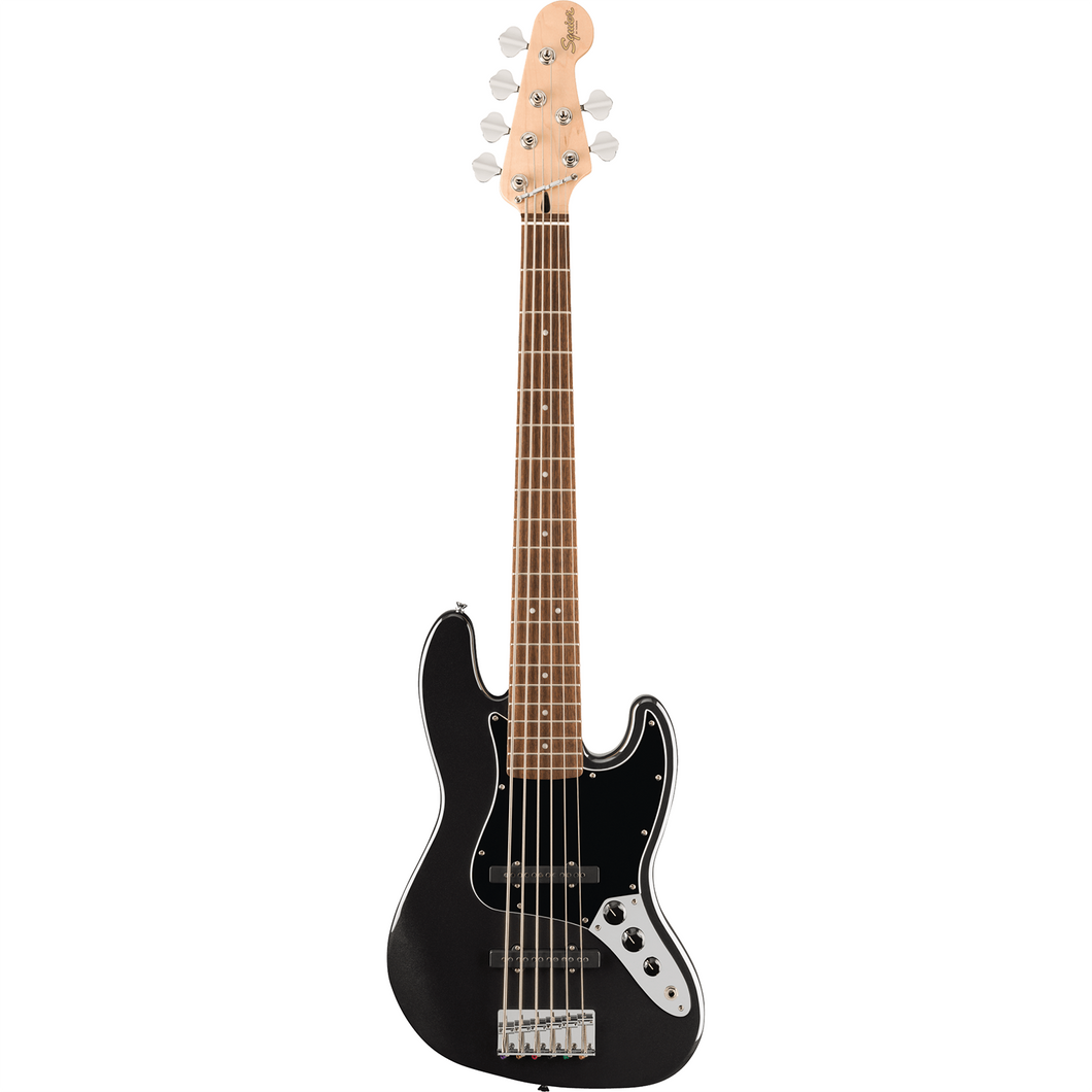 Squier 037-8671-565 Affinity J-Bass VI, Laurel FB, Black Metallic