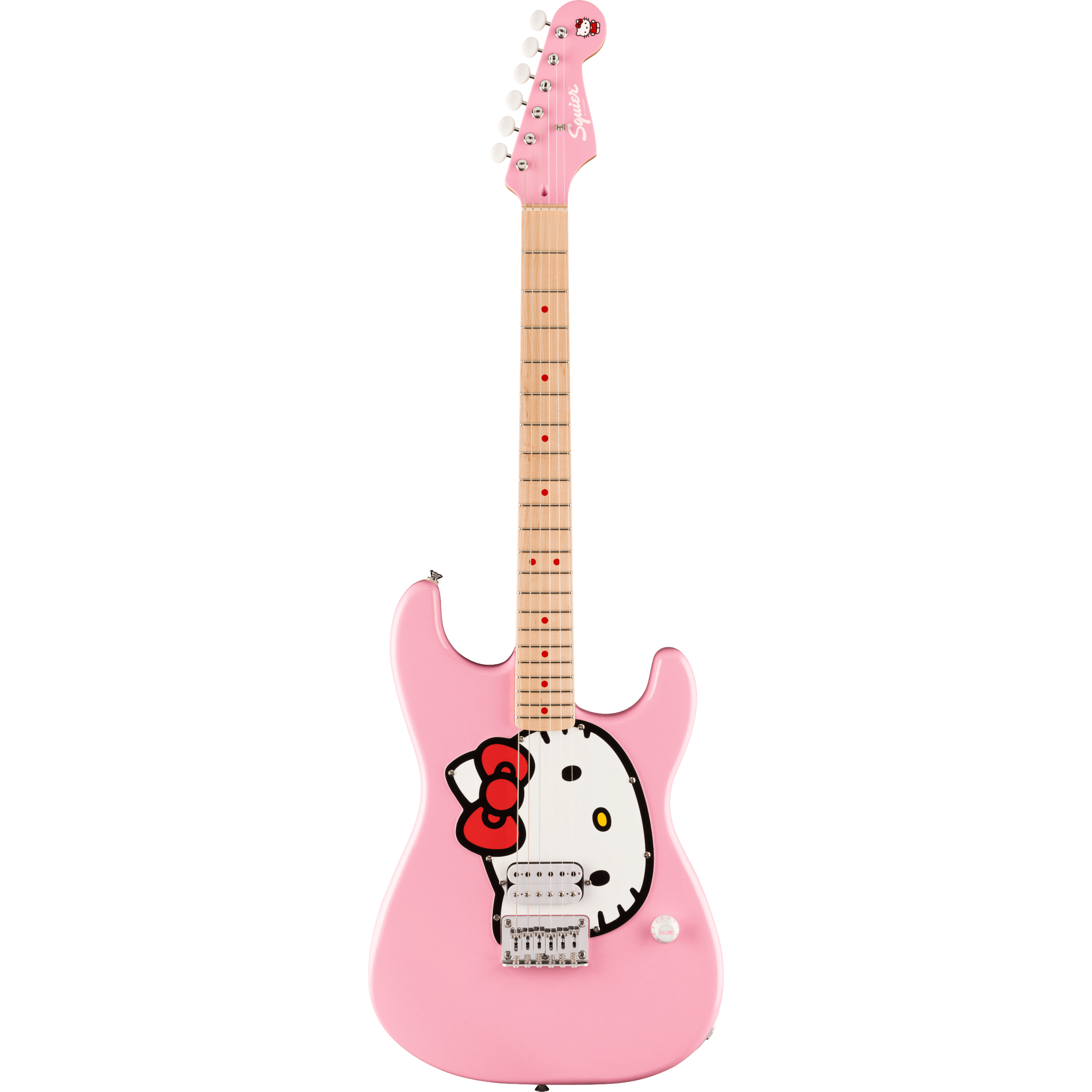 Hello Kitty Squier by Fender ストラトミニギター Squier 037-9102-970 LTD Hello Kitty Strat, Maple FB, Pink