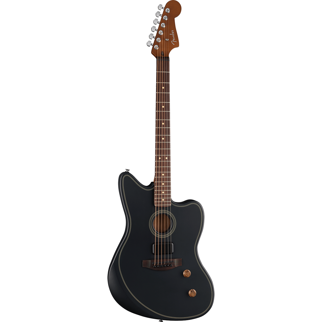 Fender 097-3133-506 Acoustasonic Standard Jazzmaster, Black-Easy Music Center
