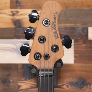 Music Man 128-SN-50-01 Dark Ray 4-String Bass, Roasted Maple/Ebony FB, Black Pickguard, Starry Night (#S08921)-Easy Music Center