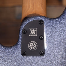 Load image into Gallery viewer, Music Man 128-SN-50-01 Dark Ray 4-String Bass, Roasted Maple/Ebony FB, Black Pickguard, Starry Night (#S08921)-Easy Music Center
