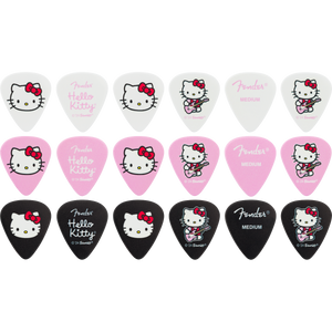 Fender 198-0351-056 Pick Pack Tin, Fender x Hello Kitty, 18 Piece-Easy Music Center