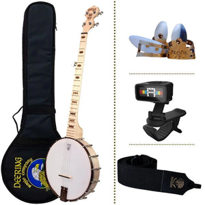 Deering Banjo D-GP-BR Goodtime DECO Beginner Package (Strap, Picks