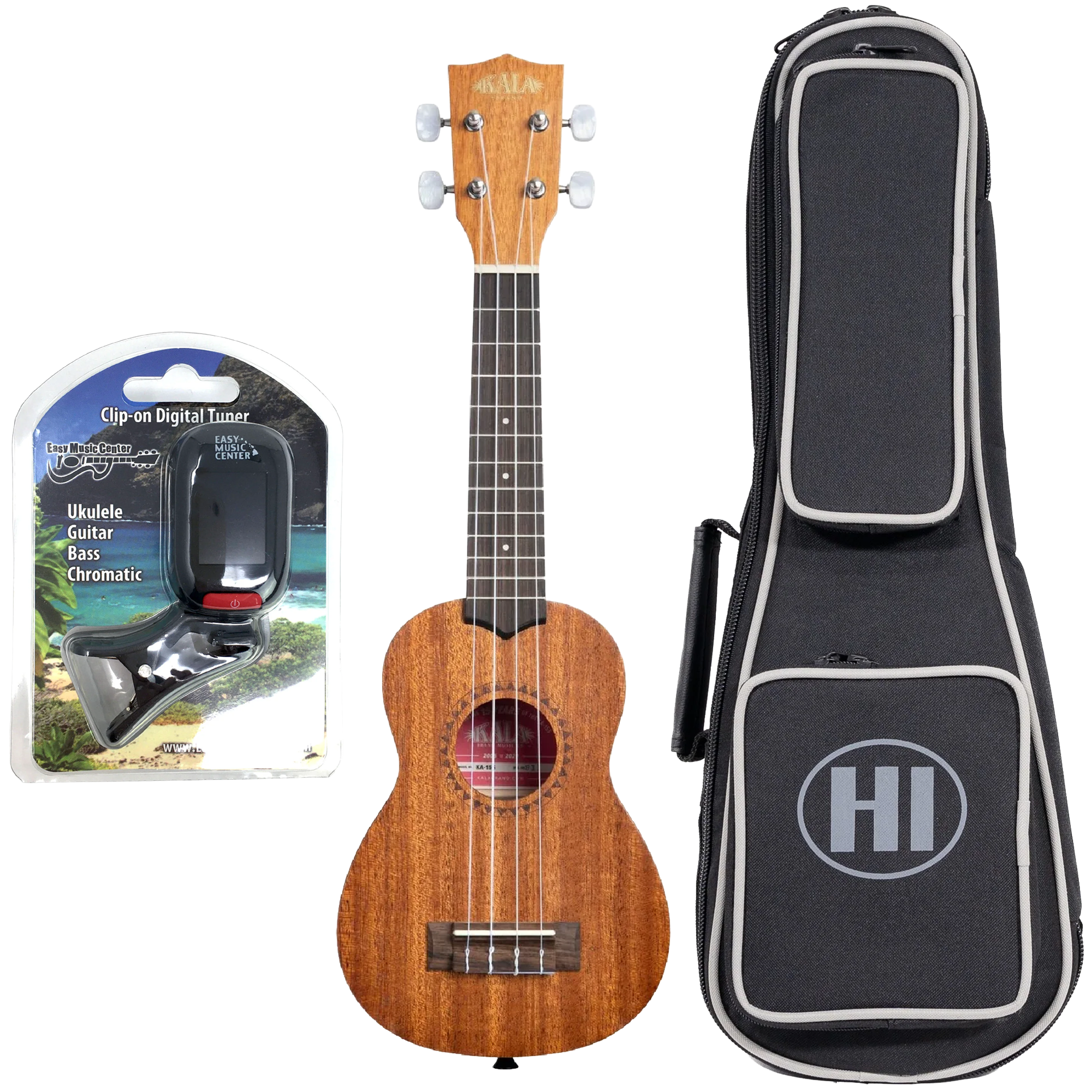 Easy Music Center KA-15S Back-to-School Soprano Ukulele Bundle