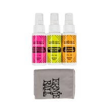 Load image into Gallery viewer, Ernie Ball P04225 Instrument Care 3-Pack with Microfiber Polish Cloth-Easy Music Center
