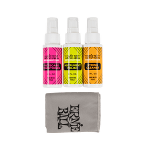 Ernie Ball P04225 Instrument Care 3-Pack with Microfiber Polish Cloth-Easy Music Center
