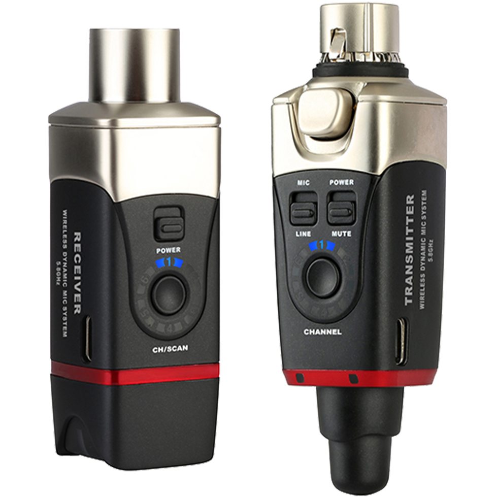 Xvive U35 Microphone Wireless System - 5.8 GHz 24bit/48KHz, USB Rechargeable, 100' Range-Easy Music Center