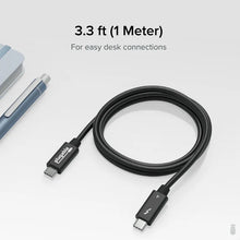 Load image into Gallery viewer, Plugable TBT4-240W-1M Thunderbolt 4 Cable [Certified] - 40GBPS, 240W Charging, 1m (3.2ft), 5A-Easy Music Center
