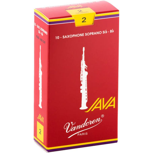 Vandoren SR302R Soprano Sax Java Red Reeds Strength #2 - Box of 10-Easy Music Center