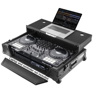 Odyssey 810271 Industrial Board Glide Style 1U Case w/ Wheels - Custom Fit for DDJ-1000/SRT; 33.5" W 22.25" D 12" H-Easy Music Center