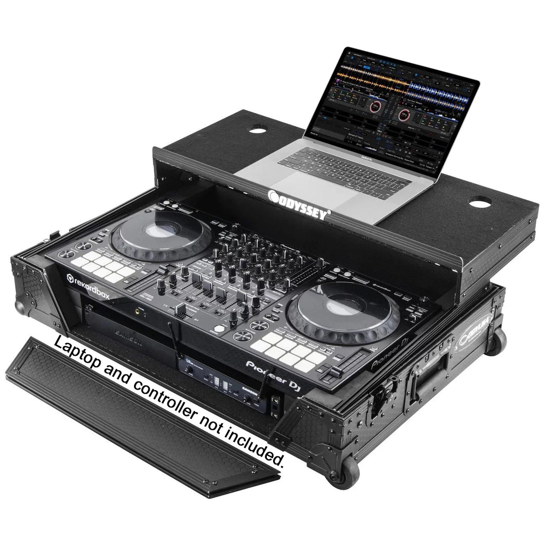 Odyssey 810271 Industrial Board Glide Style 1U Case w/ Wheels - Custom Fit for DDJ-1000/SRT; 33.5