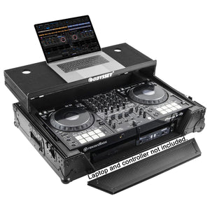 Odyssey 810271 Industrial Board Glide Style 1U Case w/ Wheels - Custom Fit for DDJ-1000/SRT; 33.5" W 22.25" D 12" H-Easy Music Center