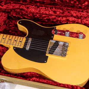 Fender 923-2001-636 Custom Shop , 50s Double Esquire Tele, Journeyman Relic, Aged Nocaster Blonde-Easy Music Center