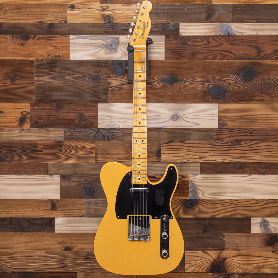 Fender 923-2001-636 Custom Shop , 50s Double Esquire Tele, Journeyman Relic, Aged Nocaster Blonde-Easy Music Center