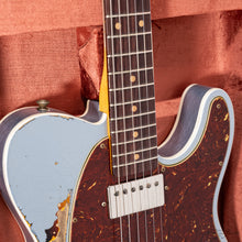 Load image into Gallery viewer, Fender 923-2001-639 Custom Shop , Reverse 60s Tele Custom, Heavy Relic, Faded Iced Blue Metallic over 3-Color Sunburst-Easy Music Center
