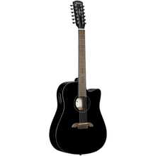 Load image into Gallery viewer, Alvarez AD60CE-12-BLK Artist Dreadnought 12-string Guitar, Spruce Top, Mah b/s, Cutaway, Electronics, Black-Easy Music Center
