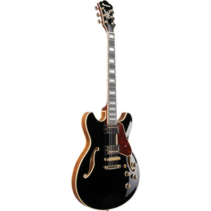 Ibanez AS93BCBK Artcore Expressionist Semi-Hollow, HH, Super 58 PU, Black-Easy Music Center