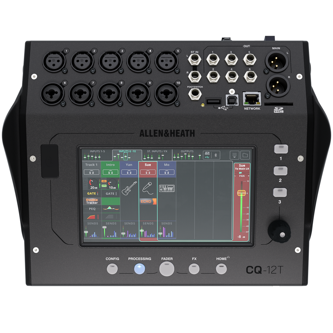 Allen & Heath CQ-12T Compact 12-Channel Digital Mixer w/ Screen-Easy Music Center