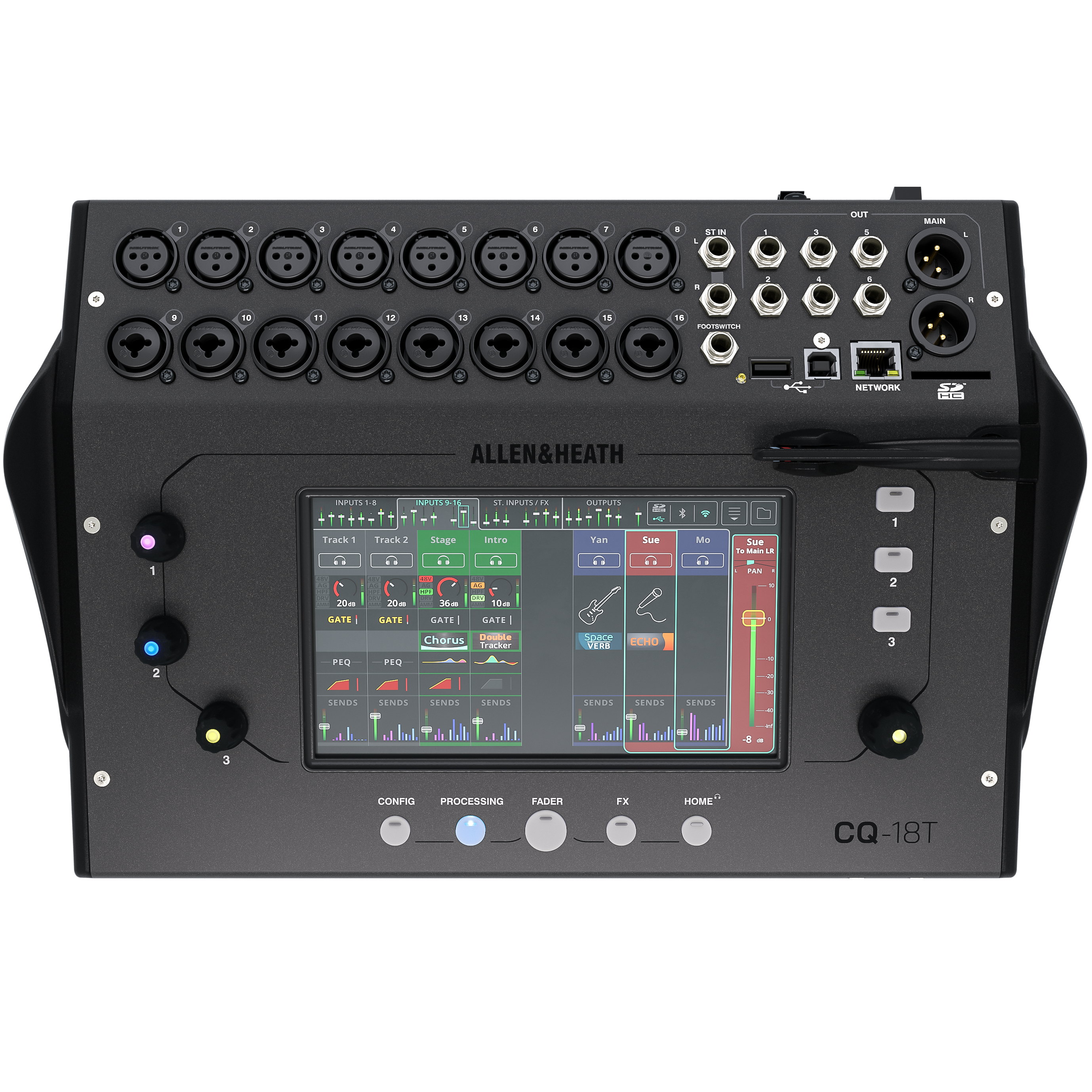 Allen & Heath CQ-18T Compact 18-Channel Digital Mixer w/ Screen