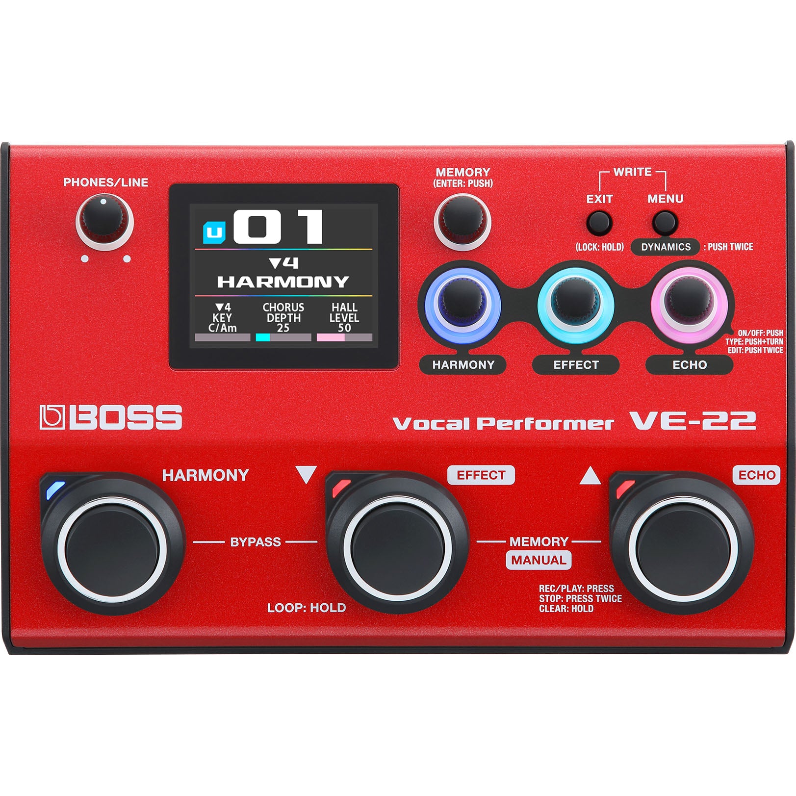Boss VE-22 Vocal Performer Effects Processor Pedal – Easy Music Center