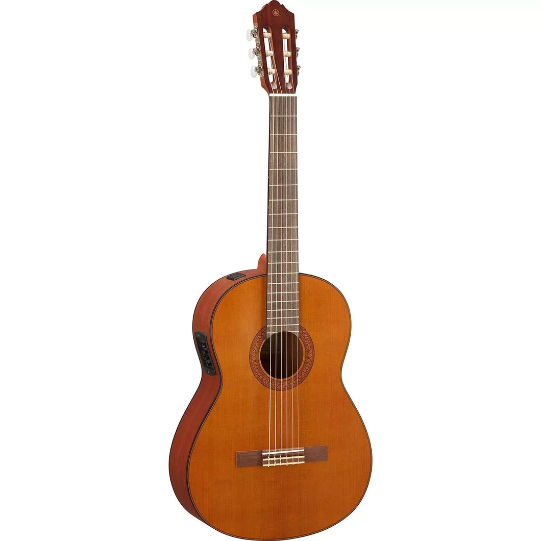 Yamaha CGX122MC-NT Classical Acoustic Guitar w/ Electronics, Solid Cedar Top, Satin-Easy Music Center
