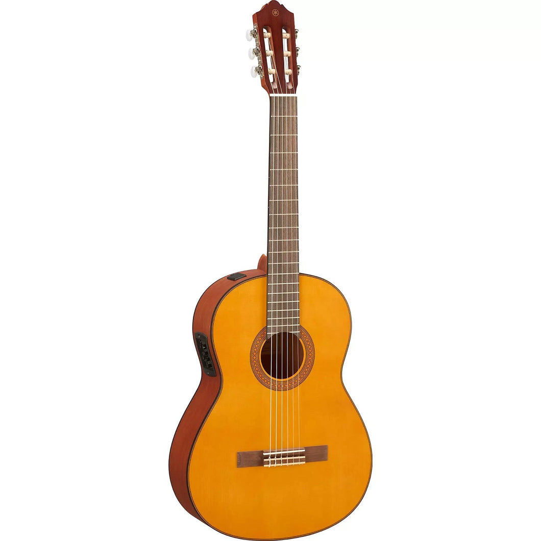 Yamaha CGX122MS-NT Classical Acoustic Guitar w/ Electronics, Solid Spruce Top, Satin-Easy Music Center