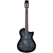 Load image into Gallery viewer, Cordoba STAGE-BLACK-BURST Fully Hollow Thin Body Classical Guitar w/ Electronics, Black Burst Flame Maple Top, Solid Mah b/s-Easy Music Center
