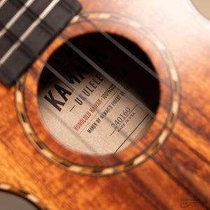 Kamaka HF-1D Deluxe Koa Soprano Ukulele (#240160)-Easy Music Center