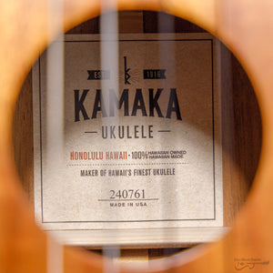 Kamaka HF4 Koa Baritone Ukulele (#240761)-Easy Music Center