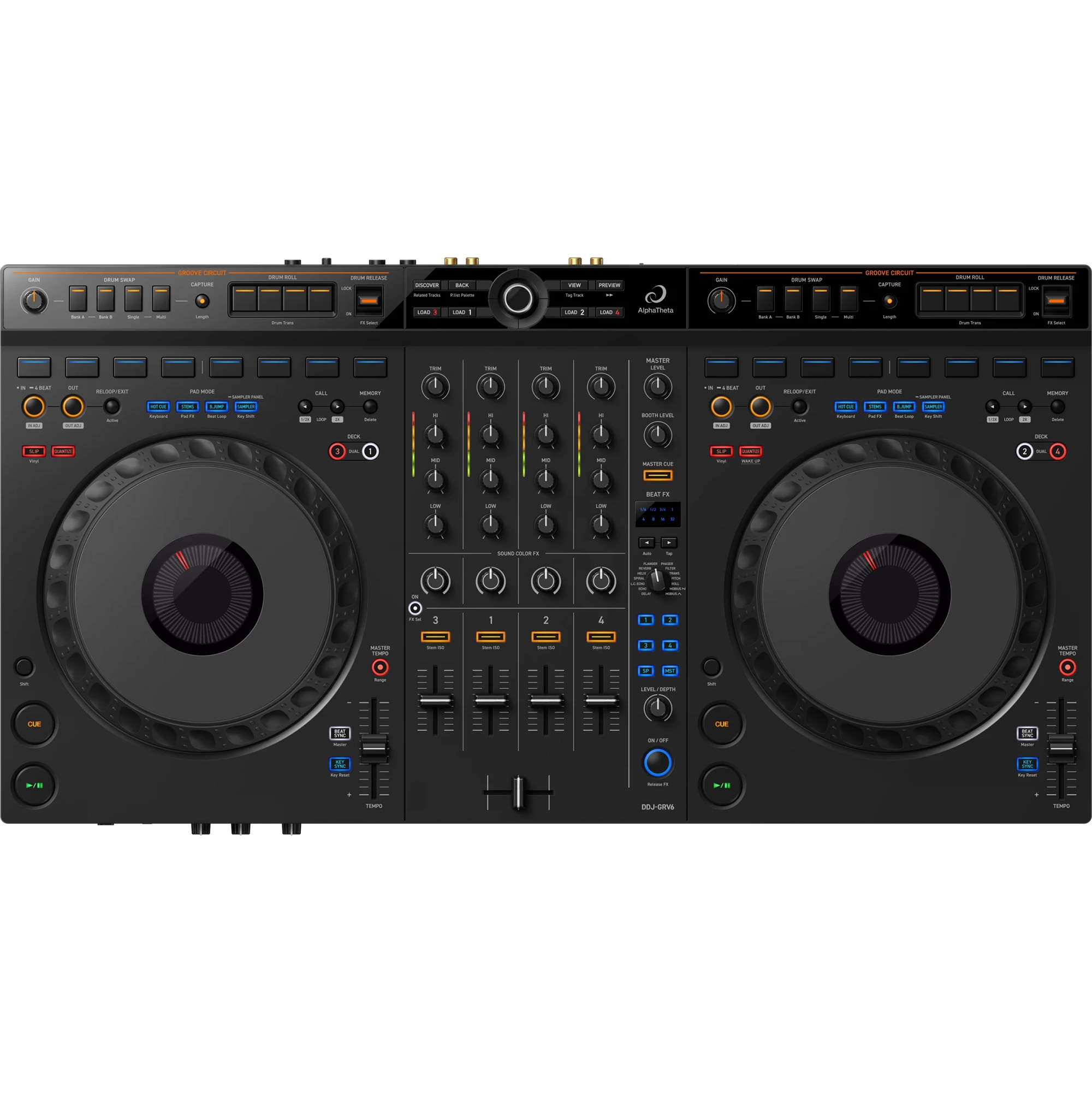 Pioneer DDJ-GRV6 4-Channel DJ Controller w/ Groove Circuit Pioneer DDJ-GRV6 4-Channel DJ Controller w/ Groove Circuit