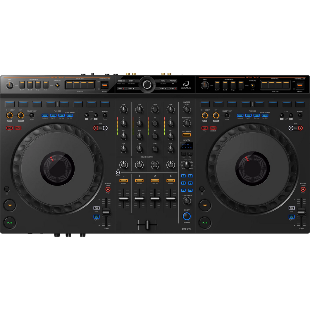 Pioneer DDJ-GRV6 4-Channel DJ Controller w/ Groove Circuit-Easy Music Center