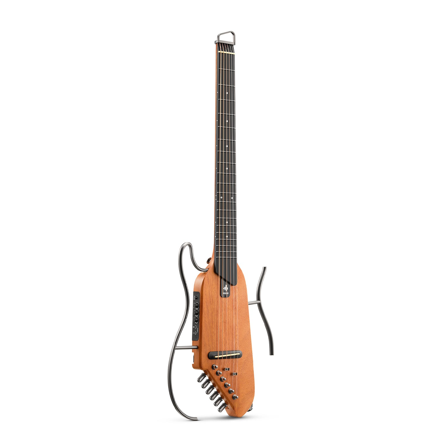 Donner HUSH-I-MAH HUSH-I Silent Guitar, Mahogany, Natural – Easy