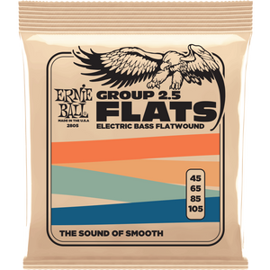 Ernie Ball P02805 Flatwound Long-Scale Electric Bass Strings, 45-105 Gauge-Easy Music Center