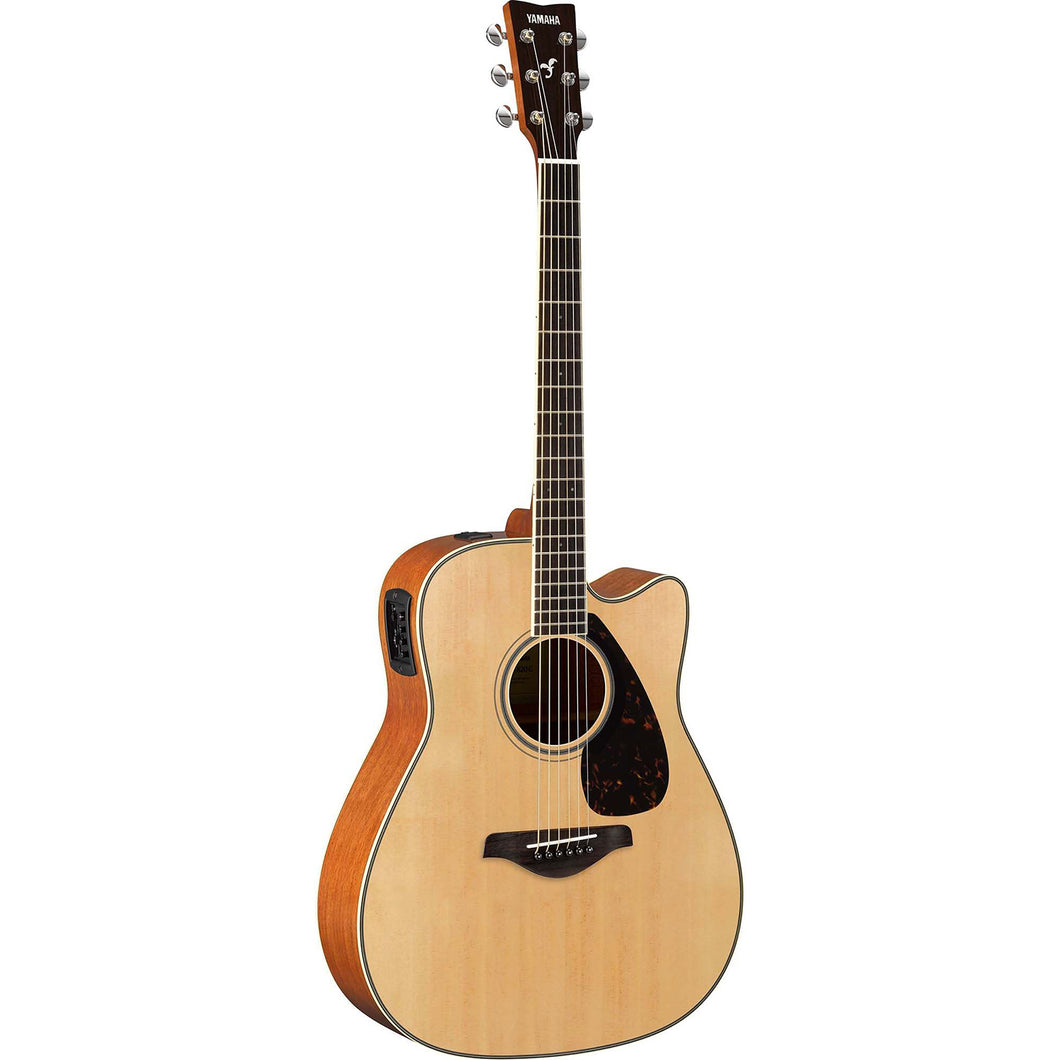 Yamaha FGX820C Dreadnought Acoustic Guitar w/ Electronics, Cutaway, Solid Spruce Top, Natural-Easy Music Center